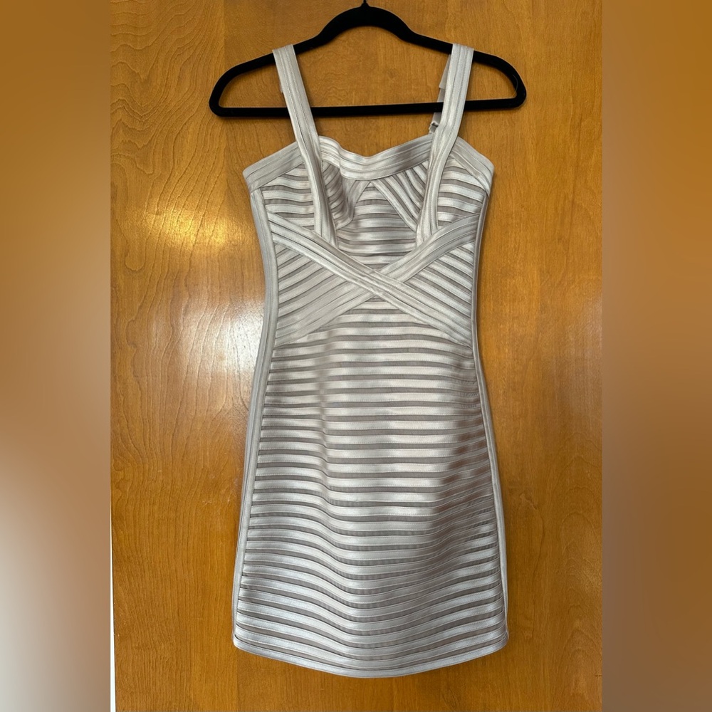 BCBGMaxazria Champagne Cocktail Dress